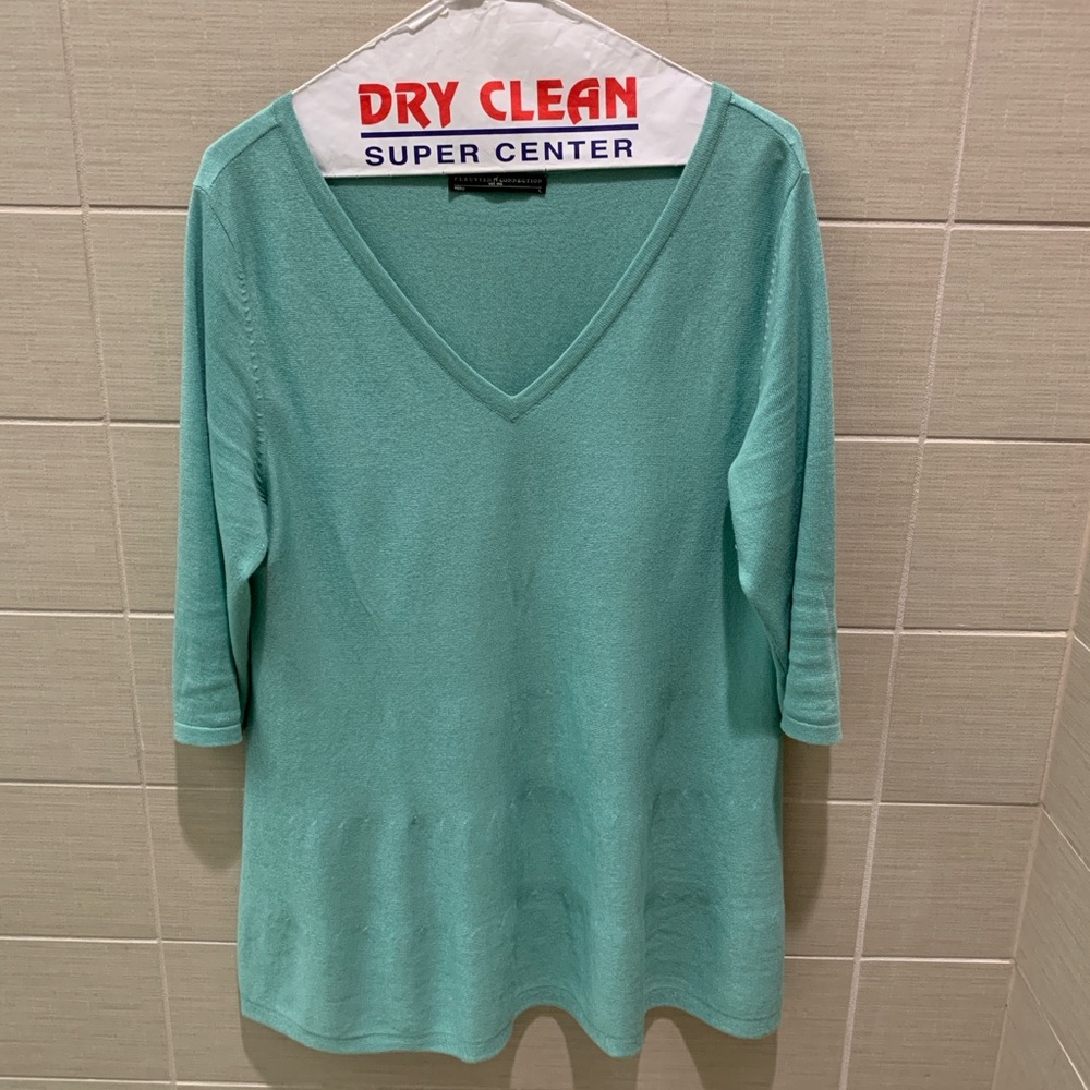 Peruvian Connection Mint Green Knit Top